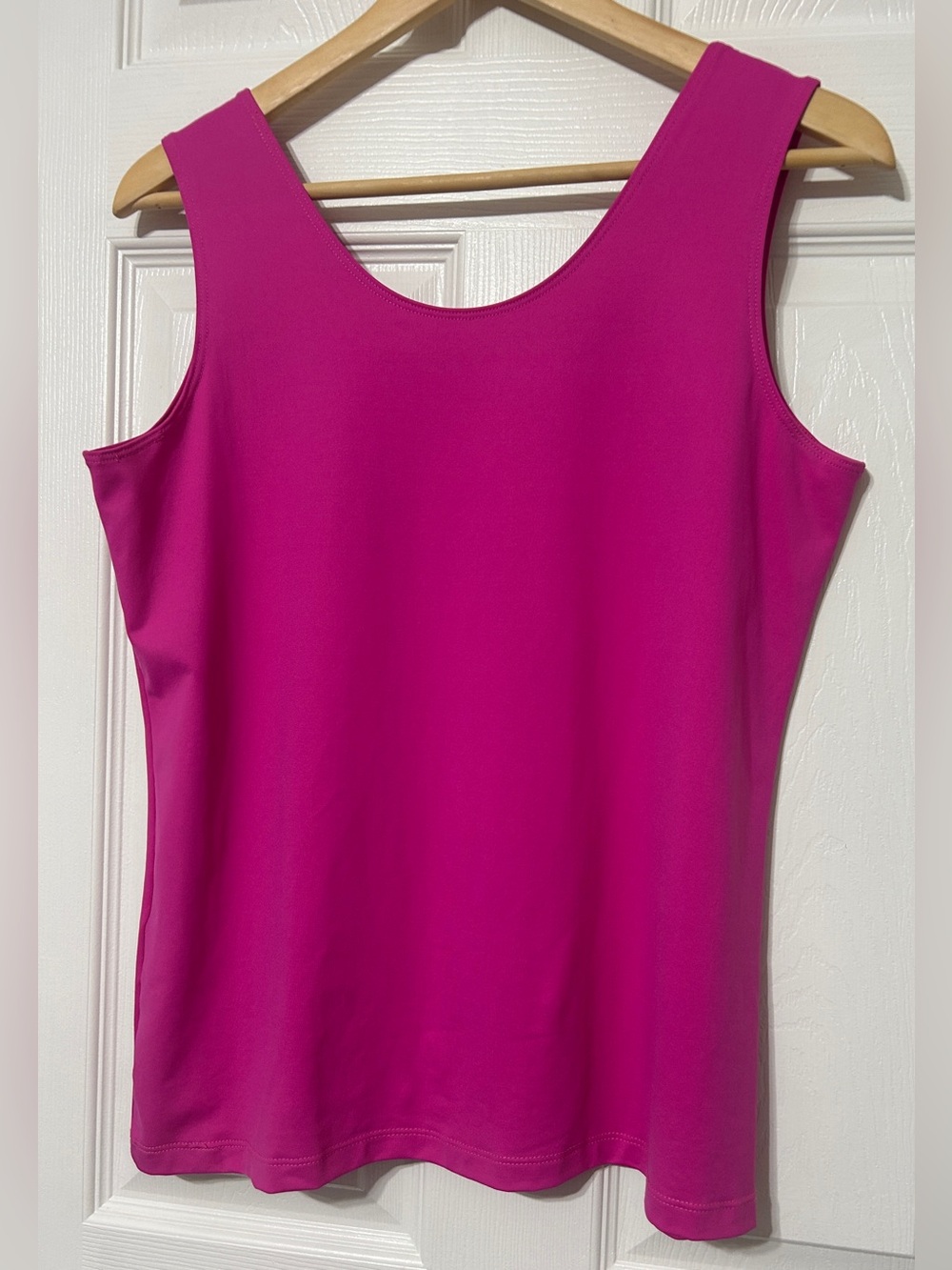 Chico’s Women’s Sleeveless Tank Top Pink Stretch Nylon Chicos Size 2 - Large - Picture 3 of 3